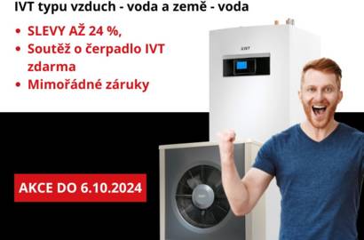 Speciální slevová akce na tepelná čerpadla IVT typu vzduch - voda a země - voda